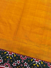 Green & Mustard Plain Double Ikat Patan Patola Saree