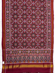 Maroon Navratan Double Ikat Patan Patola Saree