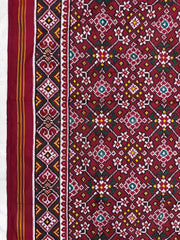 Maroon Navratan Double Ikat Patan Patola Saree