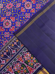 Blue Manekchowk Twill Patola Saree