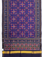 Blue Manekchowk Twill Patola Saree