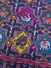 Multicolor Star Narikunj Twill Patola Saree