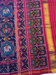 Multicolor Star Narikunj Twill Patola Saree
