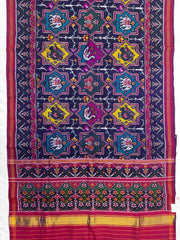 Multicolor Star Narikunj Twill Patola Saree