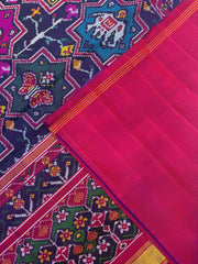 Multicolor Star Narikunj Twill Patola Saree