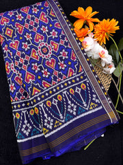 Blue Navratan Twill Patola Saree