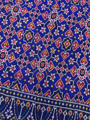 Blue Navratan Twill Patola Saree