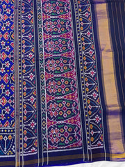 Blue Navratan Twill Patola Saree