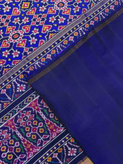Blue Navratan Twill Patola Saree