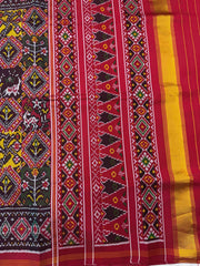 Multicolor Figures & Flowers Fancy Twill Patola Saree