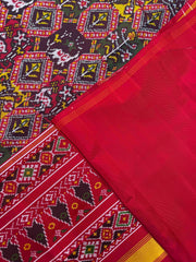 Multicolor Figures & Flowers Fancy Twill Patola Saree