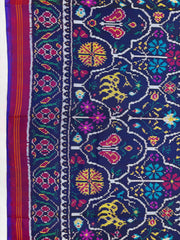 Purple & Blue Narikunj Twill Patola Saree