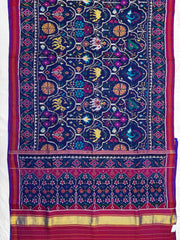 Purple & Blue Narikunj Twill Patola Saree