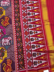 Multicolor Fancy With Figure Motifs Twill Patola Saree