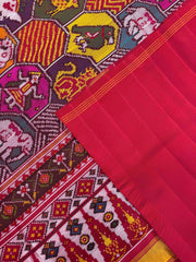 Multicolor Fancy With Figure Motifs Twill Patola Saree