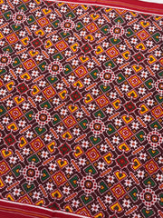 Red & Maroon Manekchowk Double Ikat Dupatta