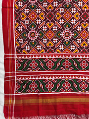 Red & Maroon Manekchowk Double Ikat Dupatta
