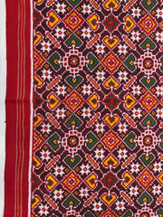 Red & Maroon Manekchowk Double Ikat Dupatta