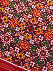 Red & Maroon Manekchowk Double Ikat Dupatta