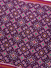 Magenta Pink & Purple Navratan Doulbe Ikat Dupatta