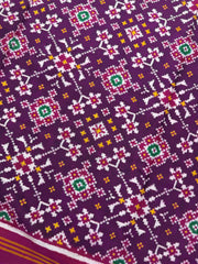 Magenta Pink & Purple Navratan Doulbe Ikat Dupatta