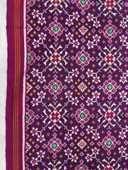 Magenta Pink & Purple Navratan Doulbe Ikat Dupatta