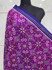 Blue & Magenta Navratan Double Ikat Dupatta