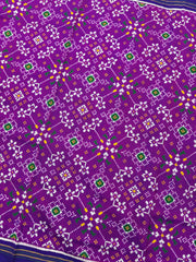 Blue & Magenta Navratan Double Ikat Dupatta