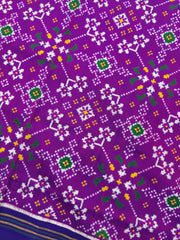 Blue & Magenta Navratan Double Ikat Dupatta