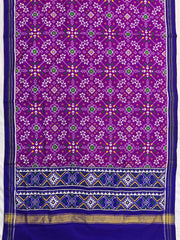 Blue & Magenta Navratan Double Ikat Dupatta