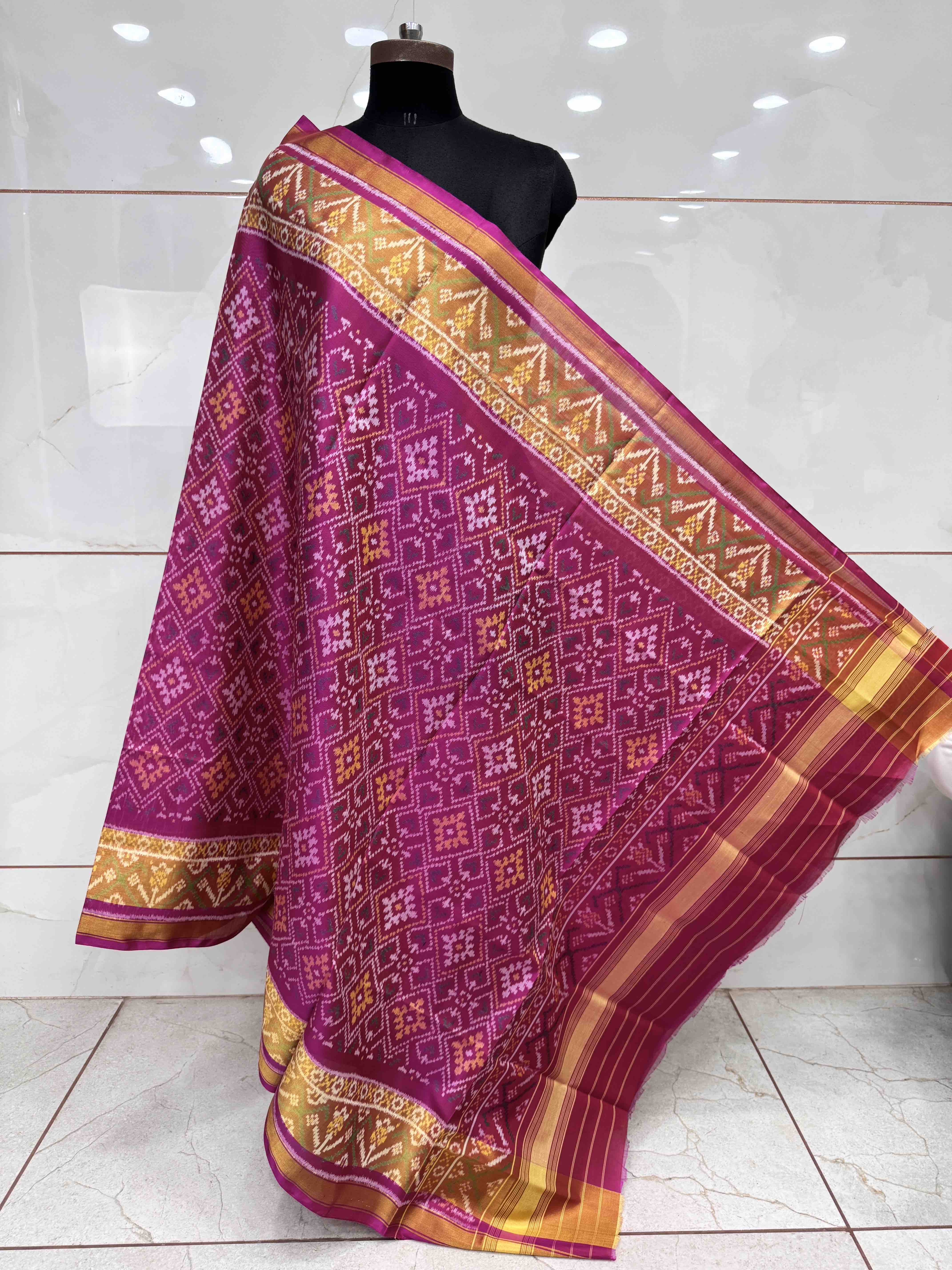 Pink Panchanda Patola Dupatta