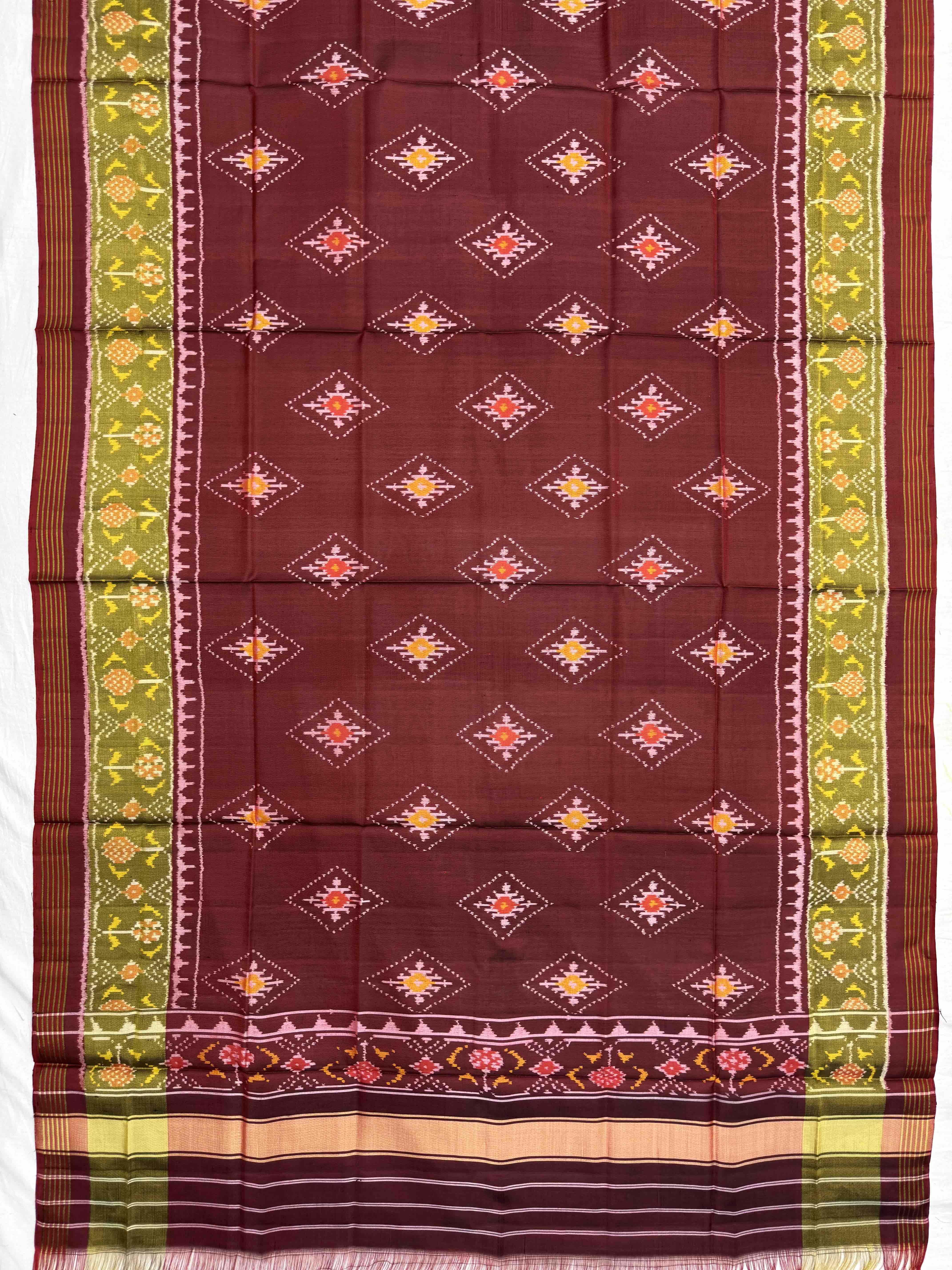 Maroon Pandhanda Patola Dupatta