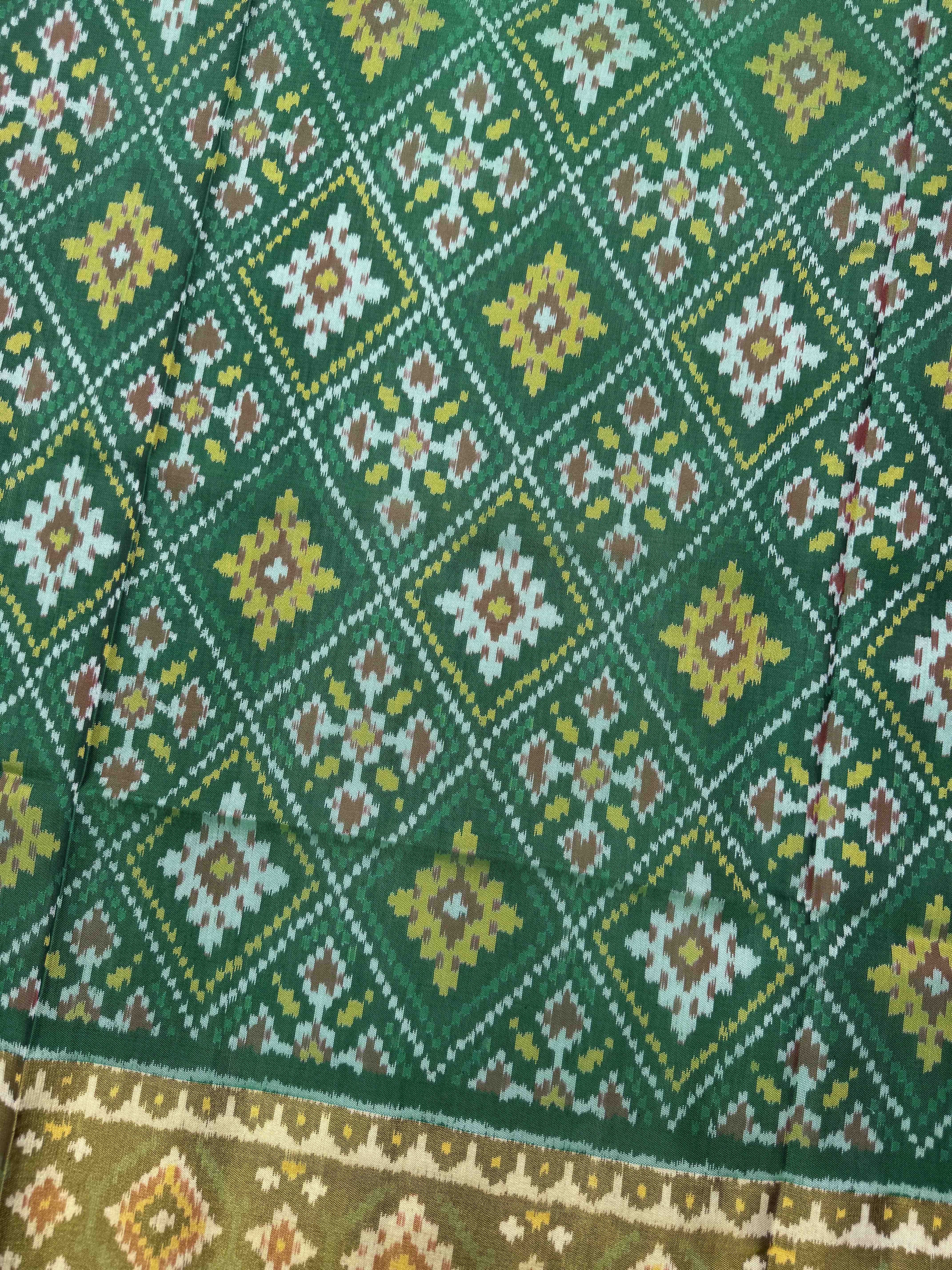 Green Shaded Panchanda Patola Dupatta
