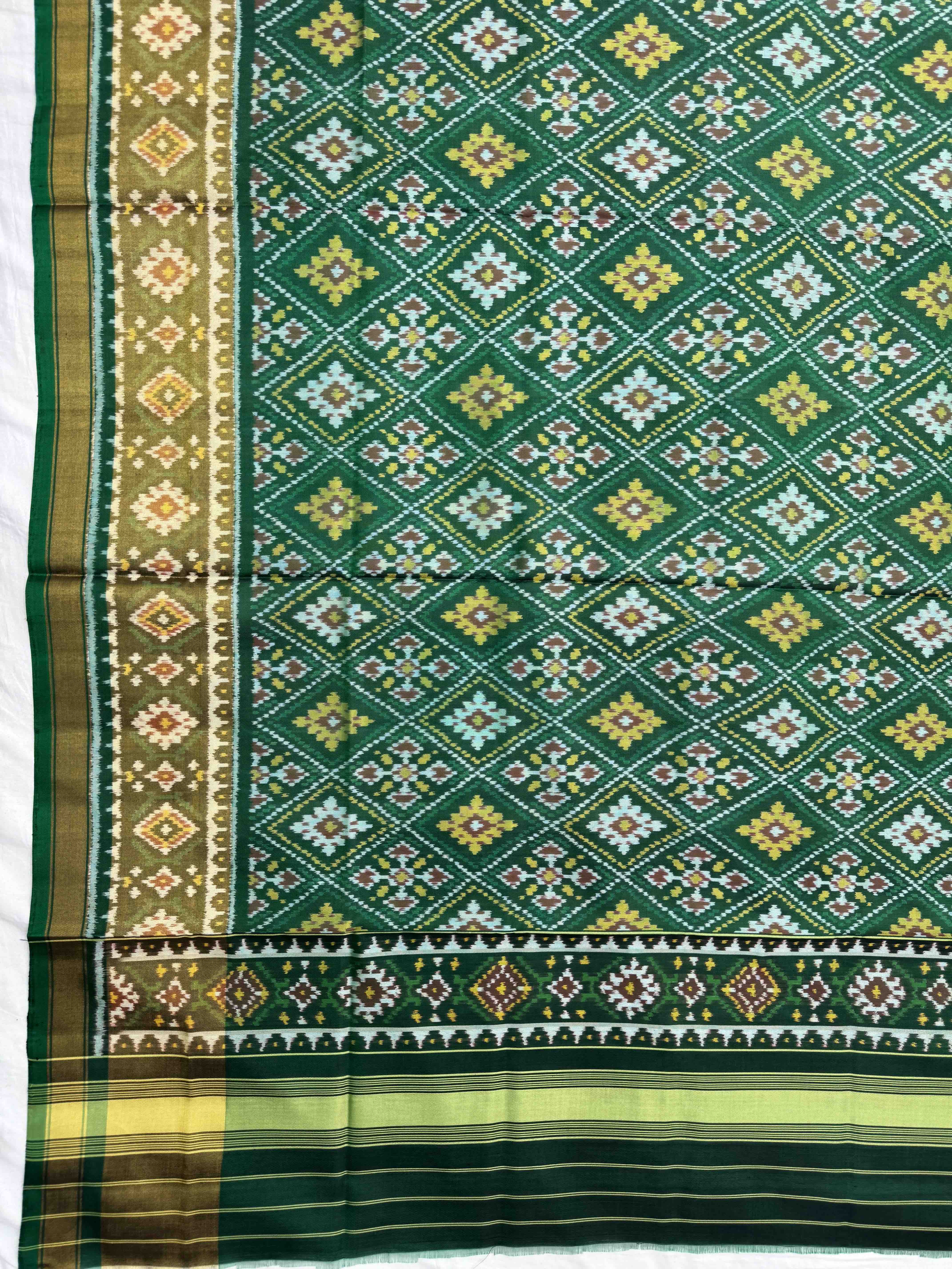 Green Shaded Panchanda Patola Dupatta