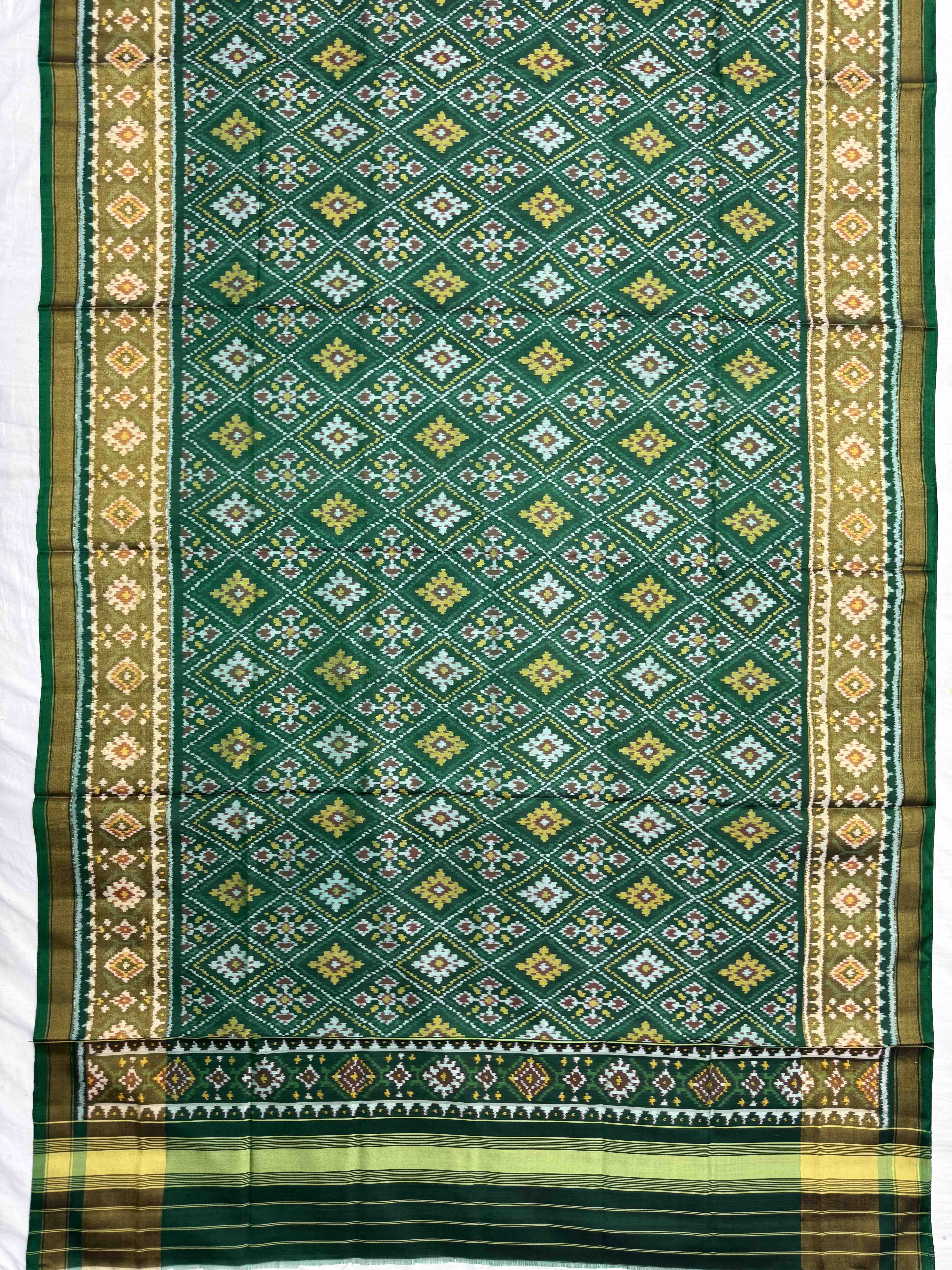 Green Shaded Panchanda Patola Dupatta