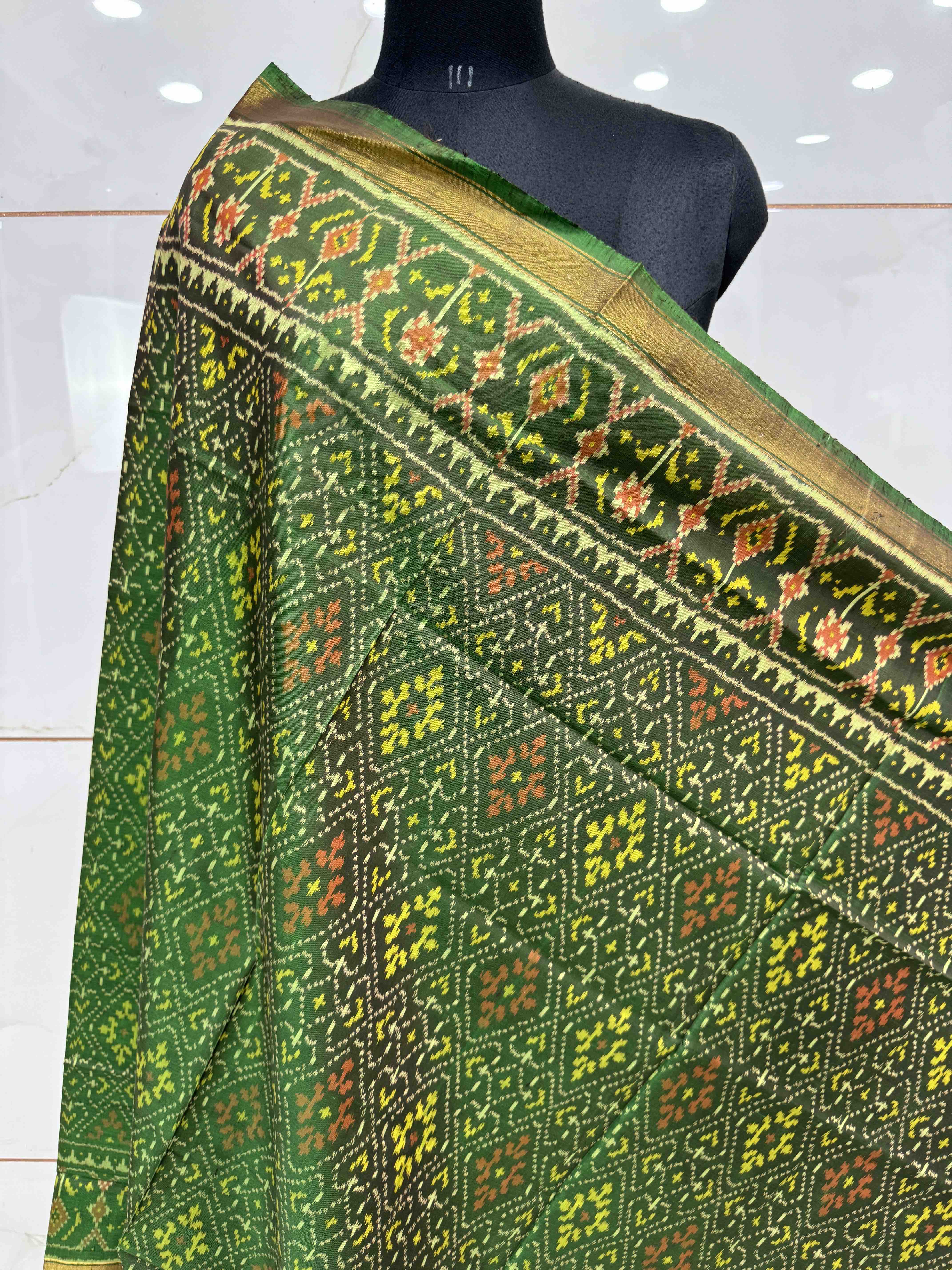 Green Panchanda Patola Dupatta