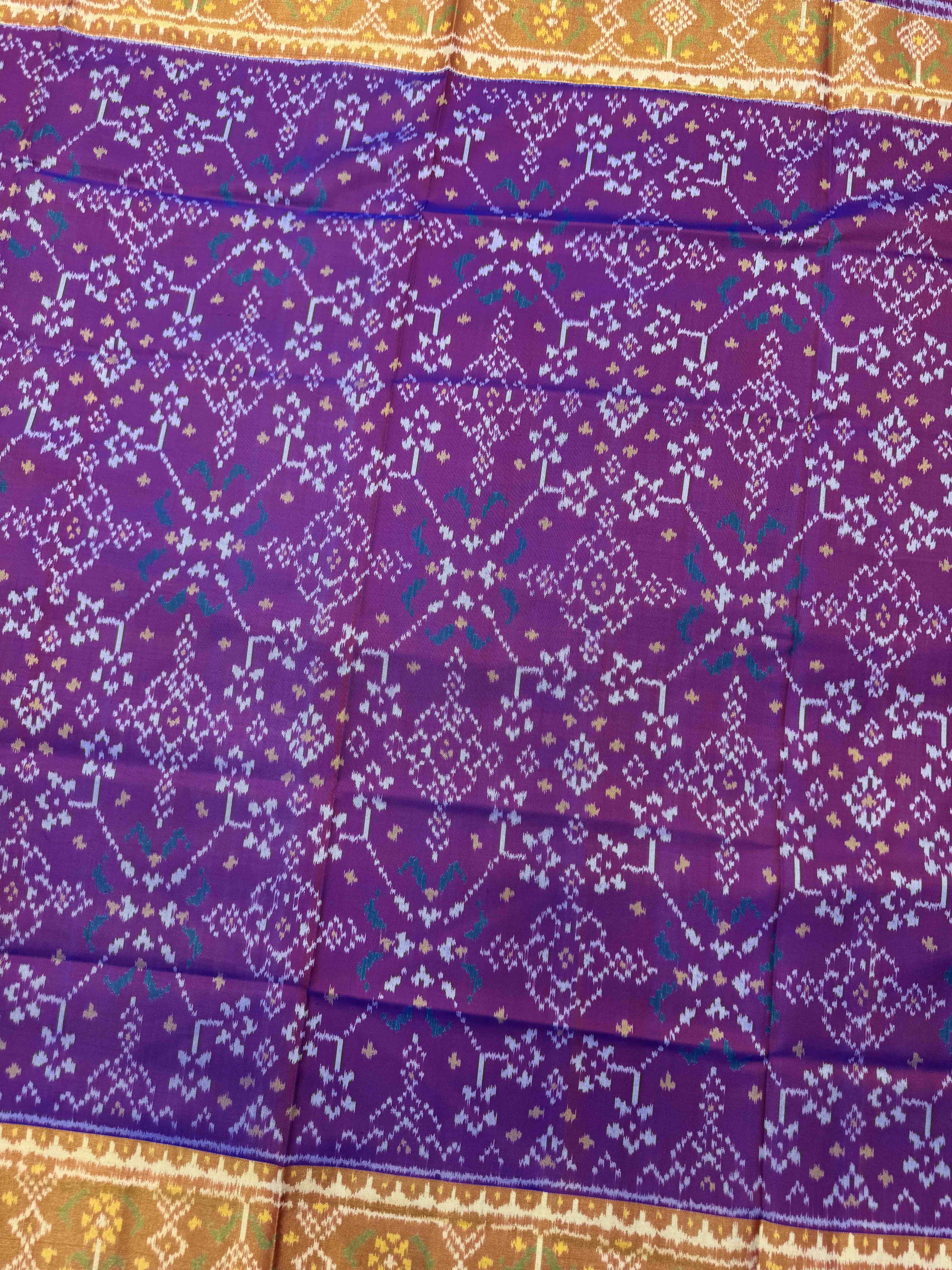 Purple Blue Shaded Navratan Patola Dupatta