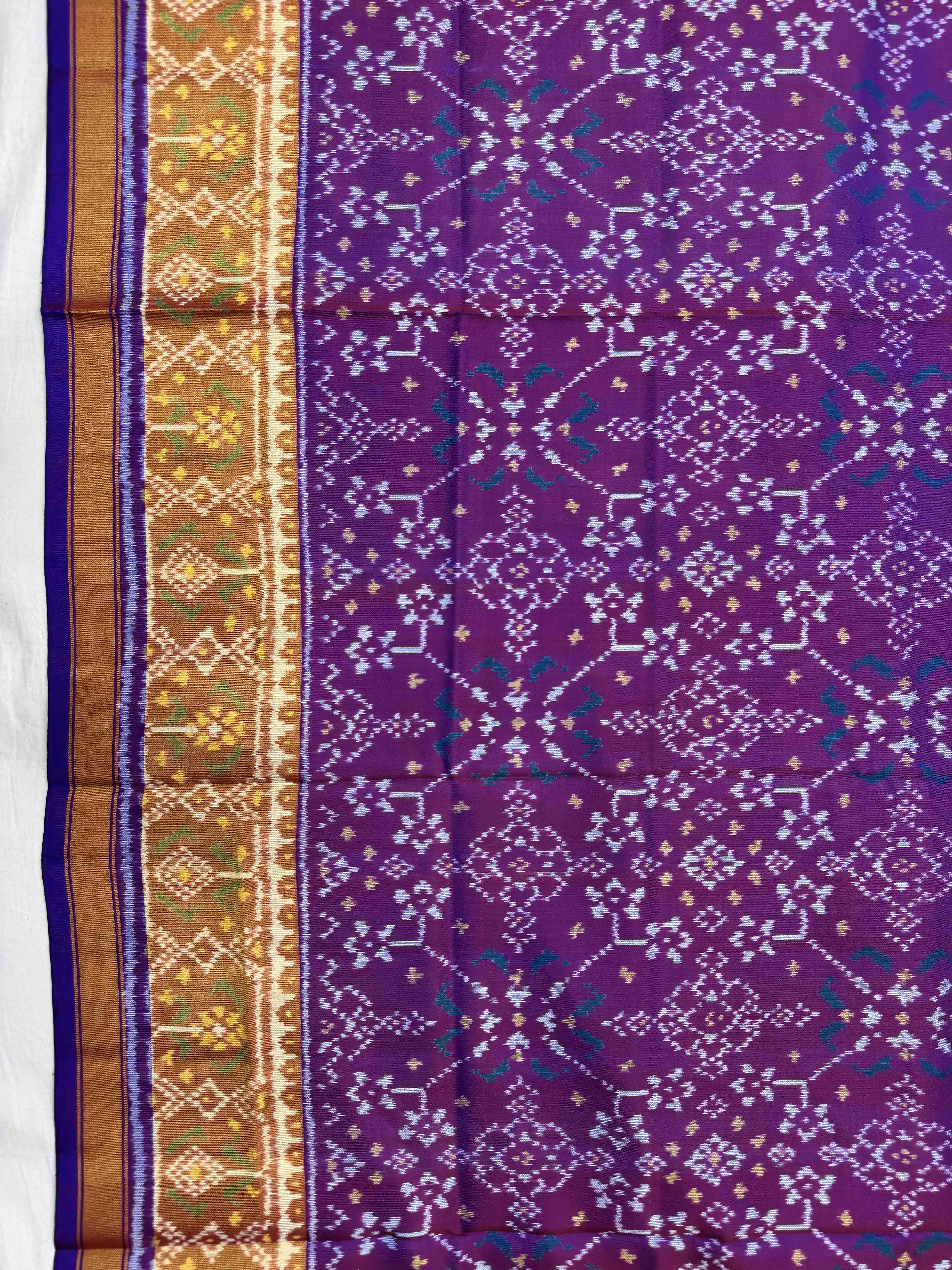 Purple Blue Shaded Navratan Patola Dupatta