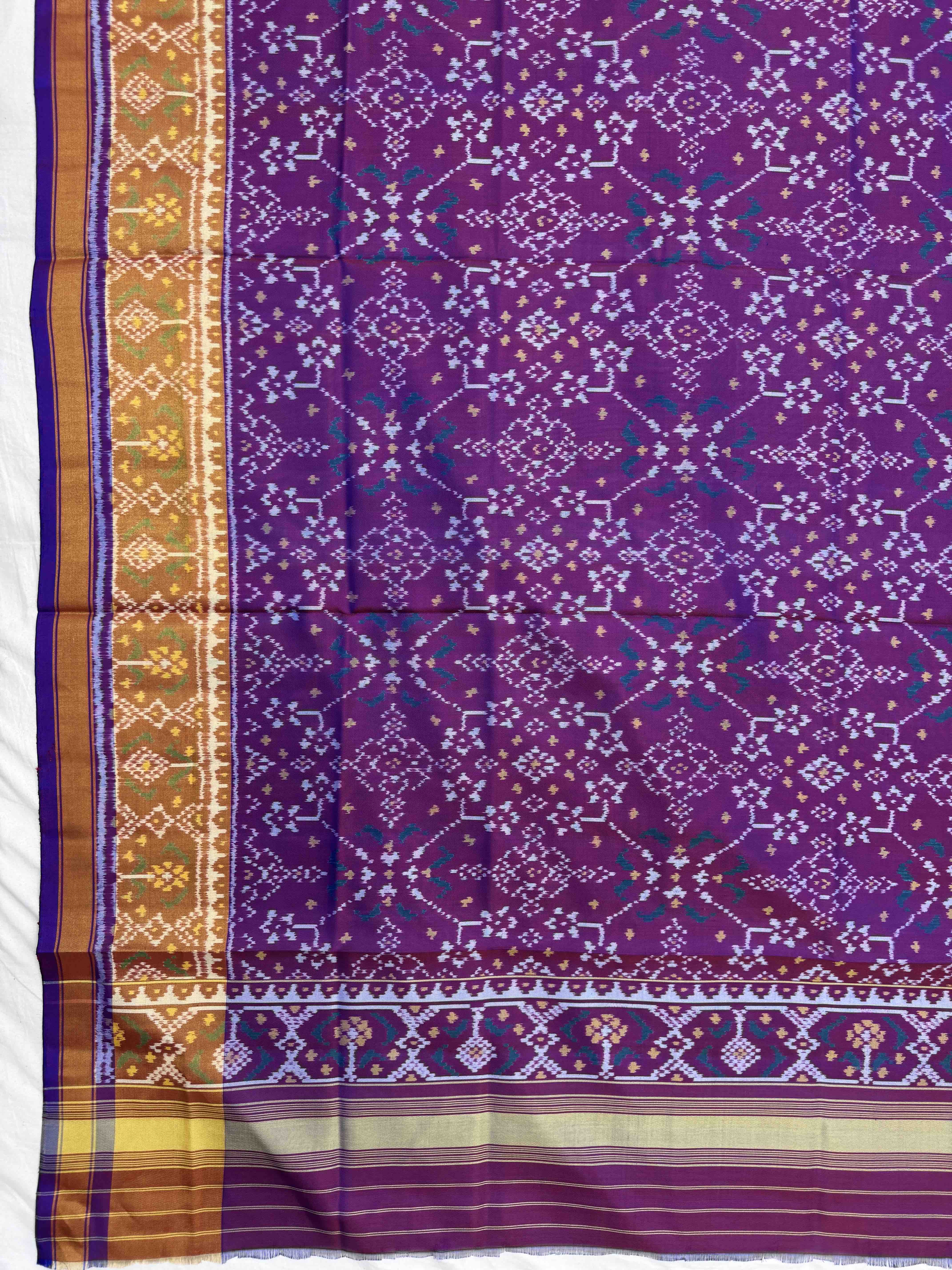Purple Blue Shaded Navratan Patola Dupatta