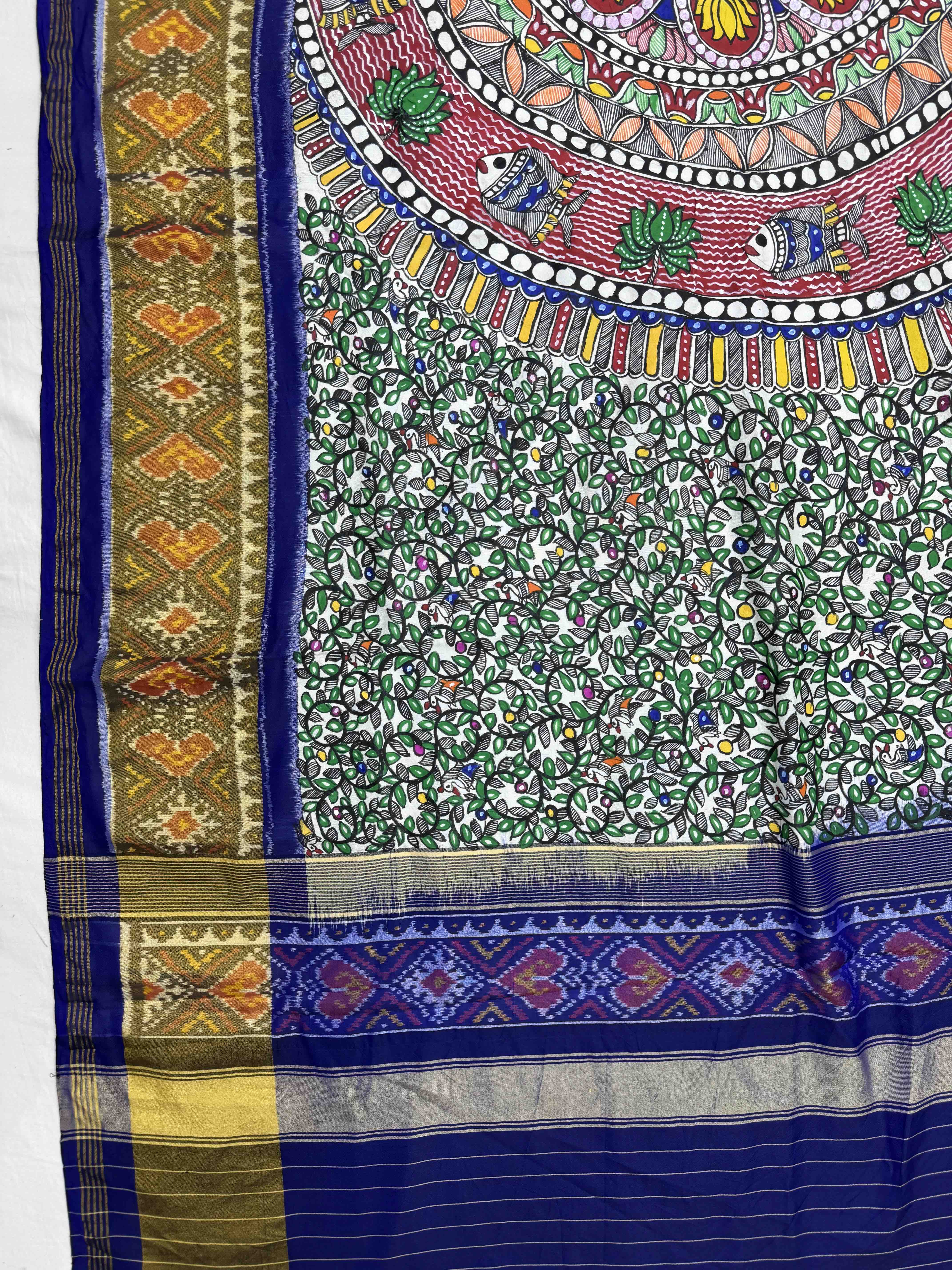 Blue with Madhubani Painting Patola Dupatta