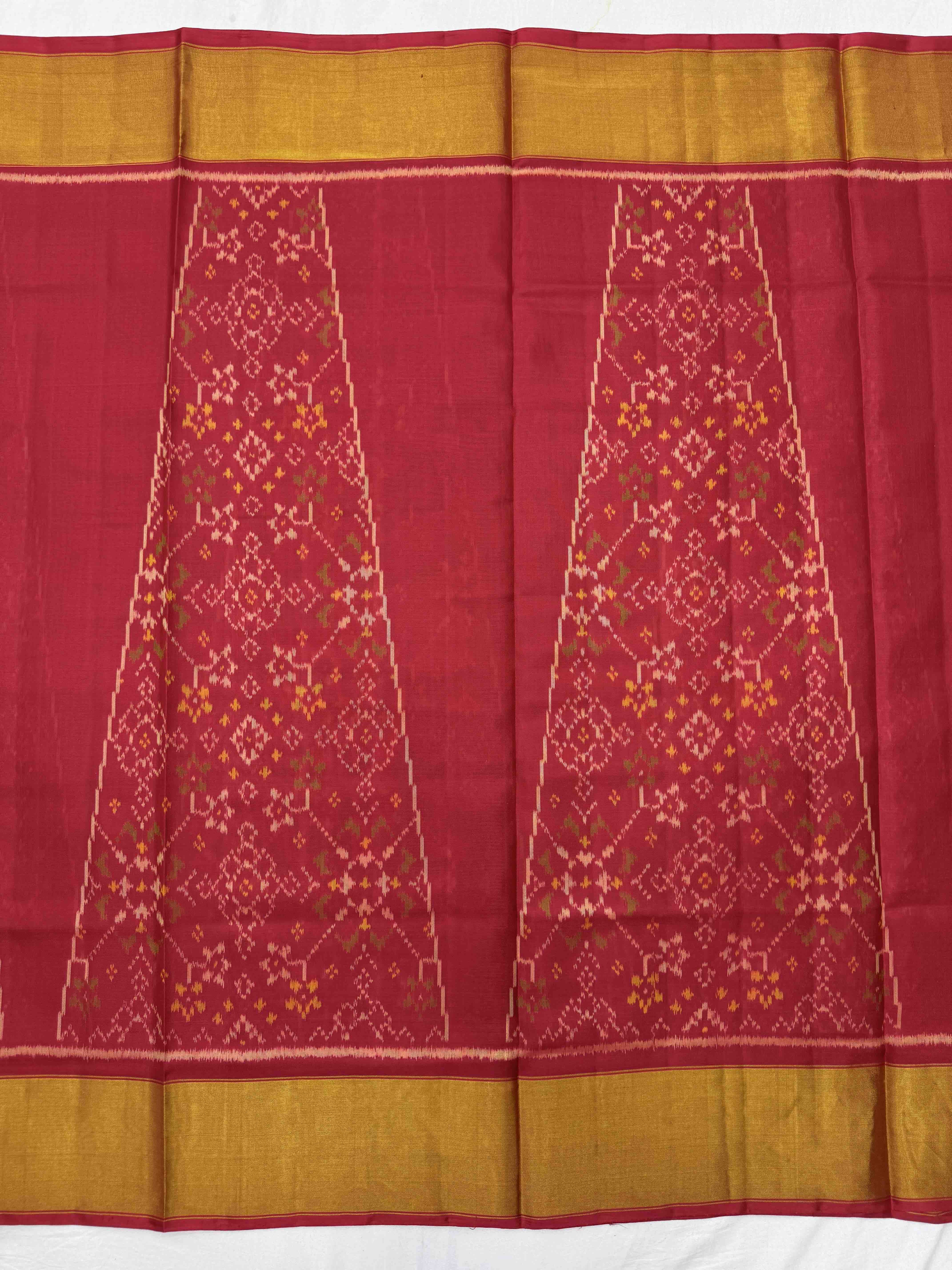 Red & Oragen Navratan Patola Lehenga Choli