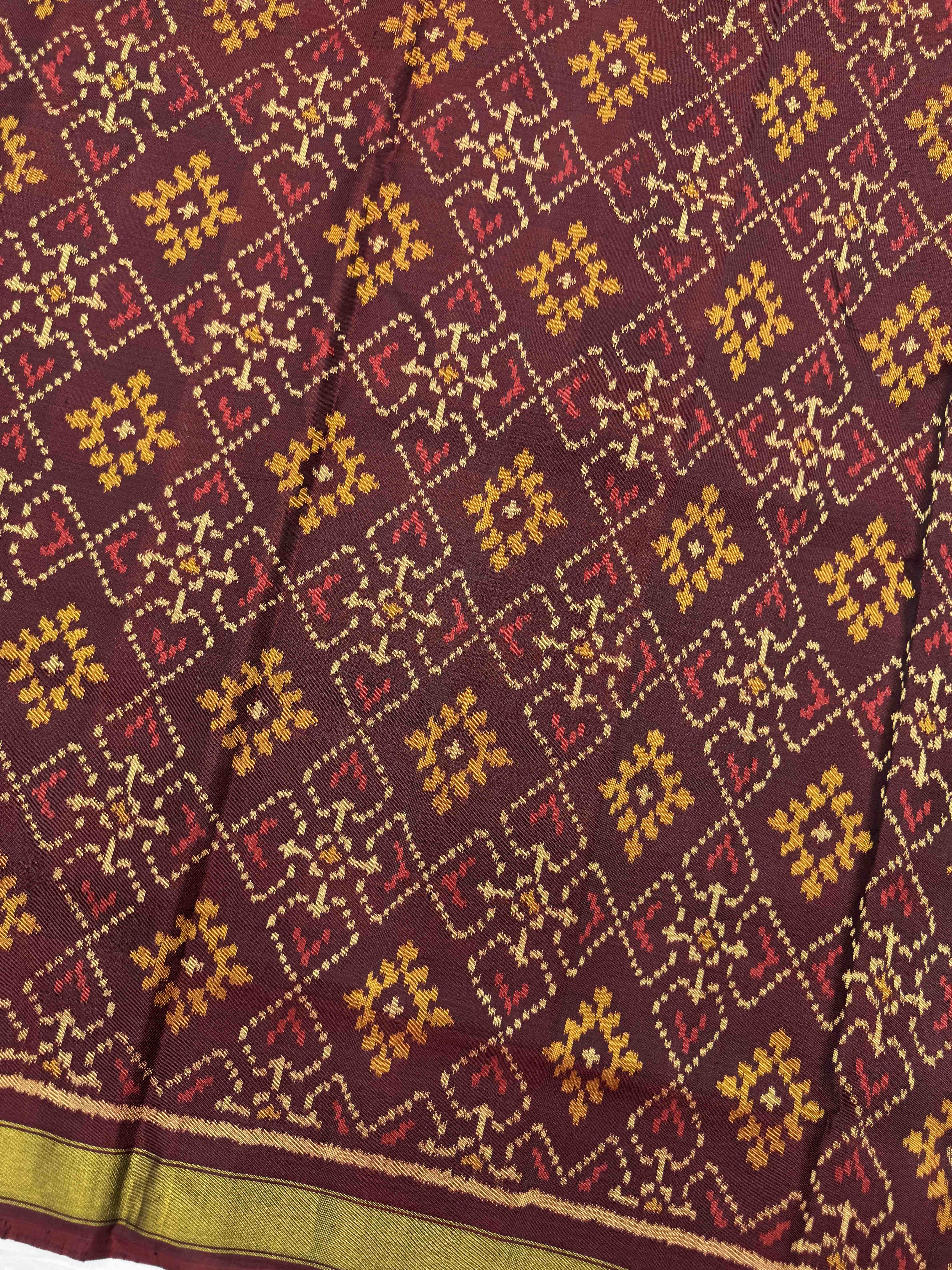 Maroon & Red Panchanda with Doted Patola Dress