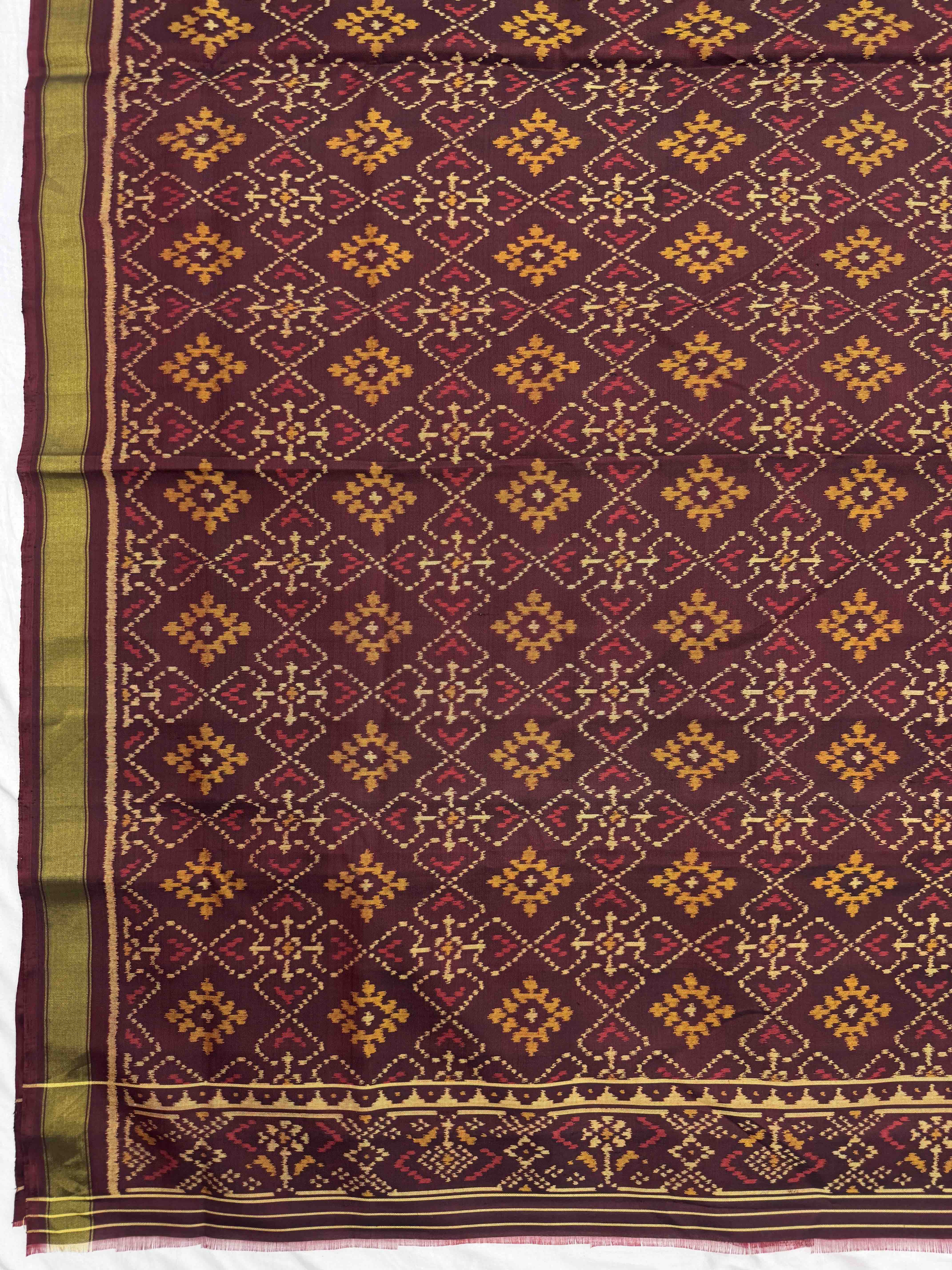 Maroon & Red Panchanda with Doted Patola Dress