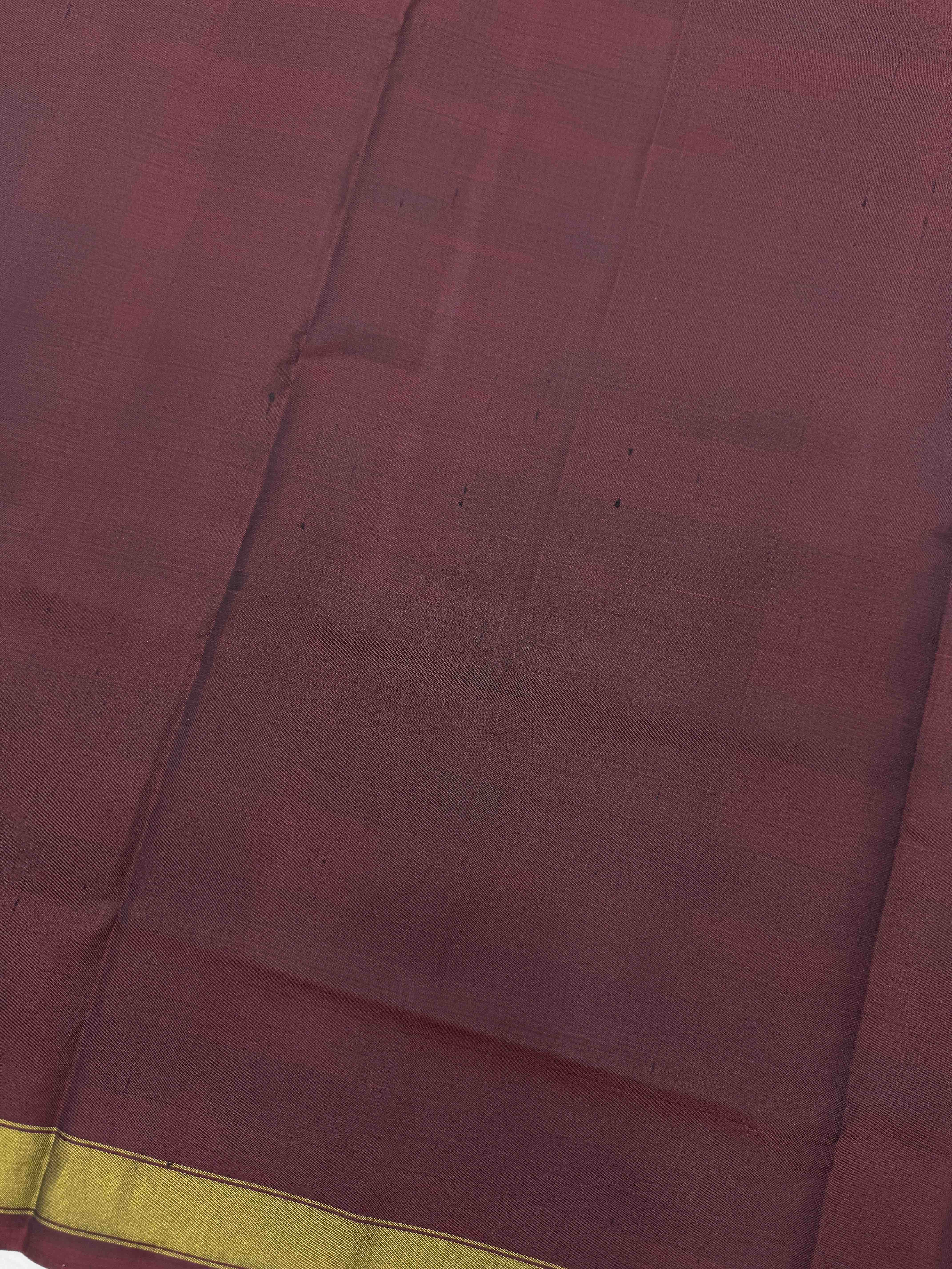 Maroon & Red Panchanda with Zigzag Lining Patola Dress