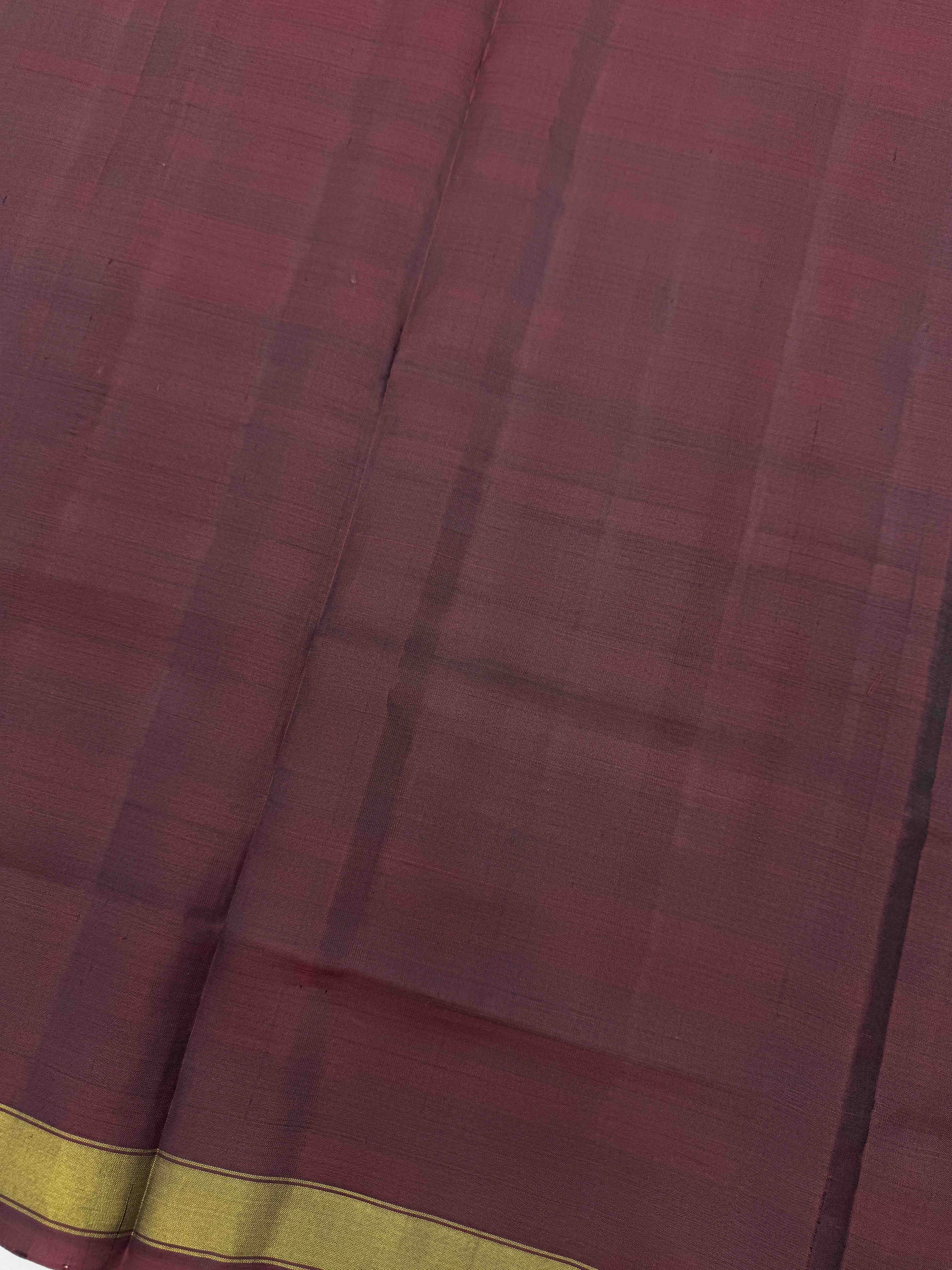 Maroon & Red Panchanda with Zigzag Lining Patola Dress