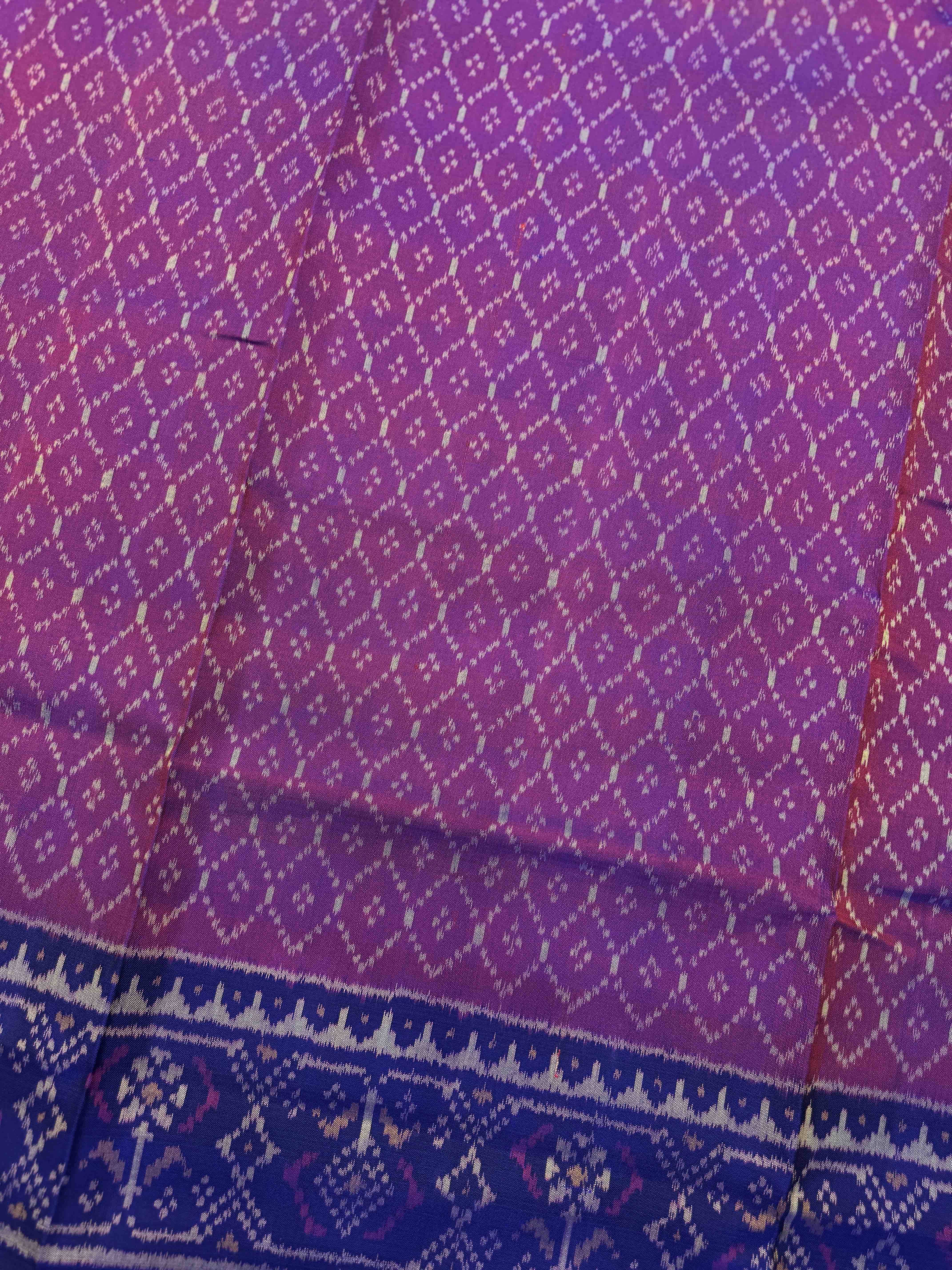 Blue & Purple Fancy with Booty Patola Dress