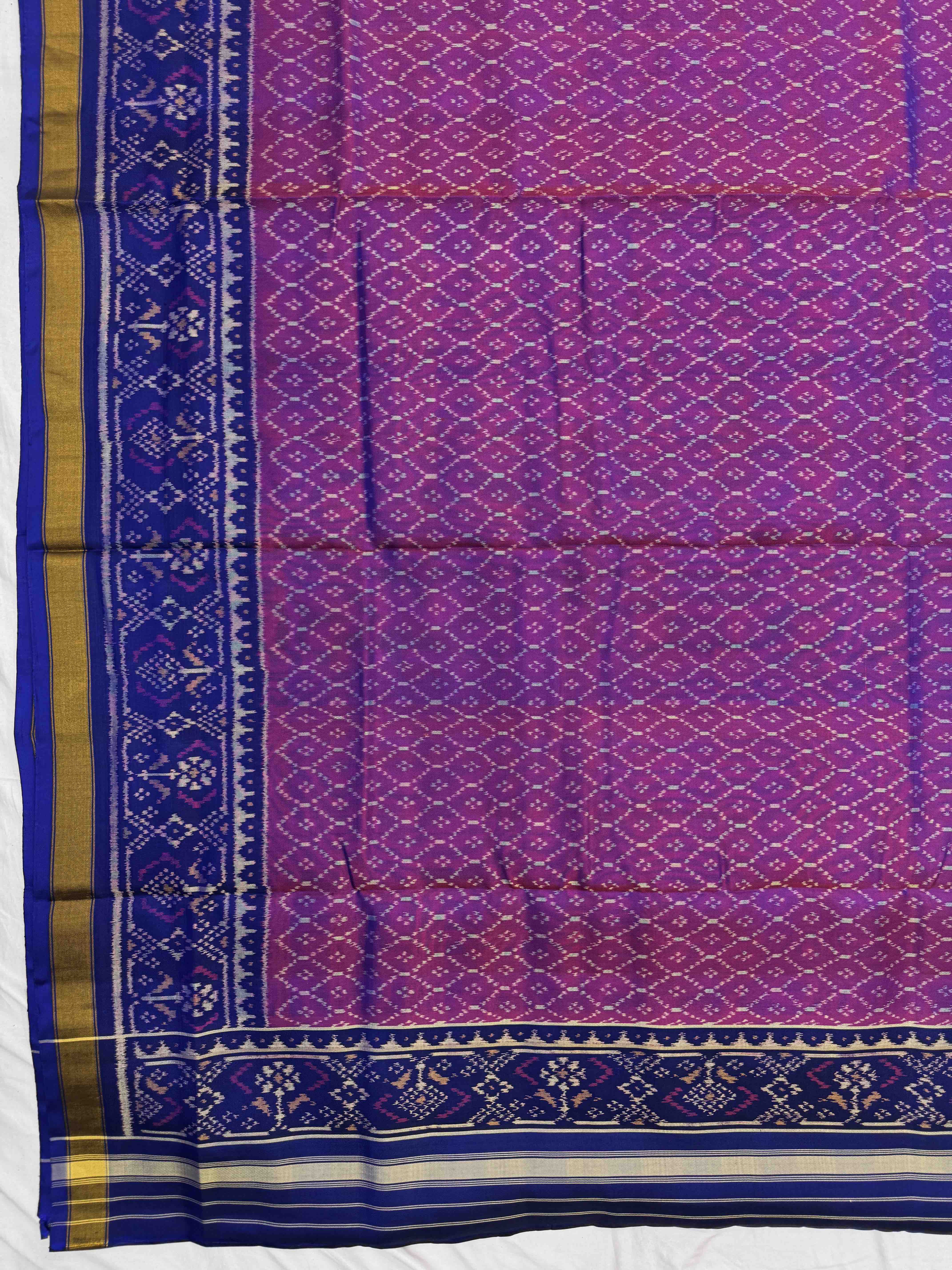 Blue & Purple Fancy with Booty Patola Dress