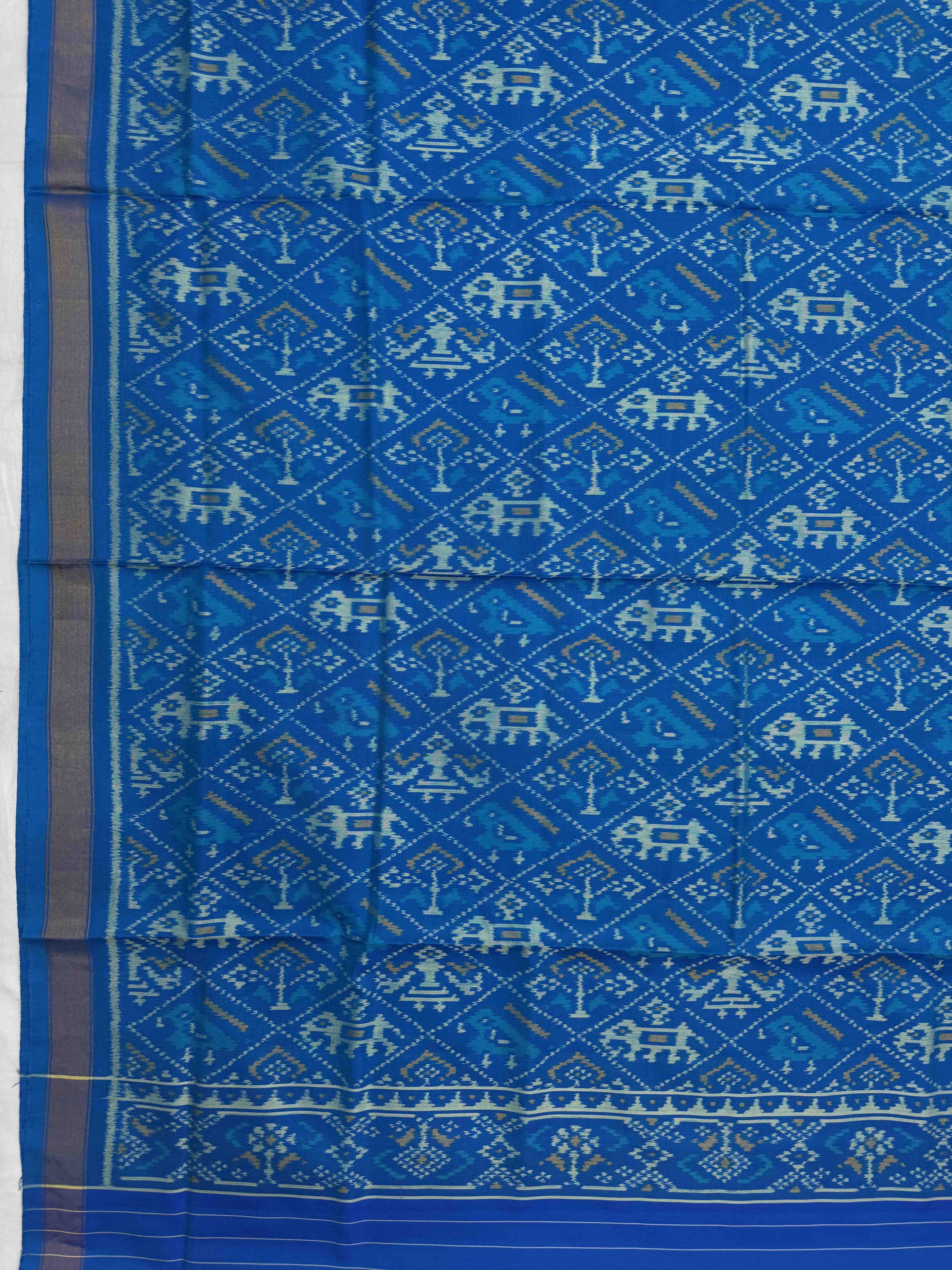 Sky Blue Narikunj with Zig zag Linging Patola Dress