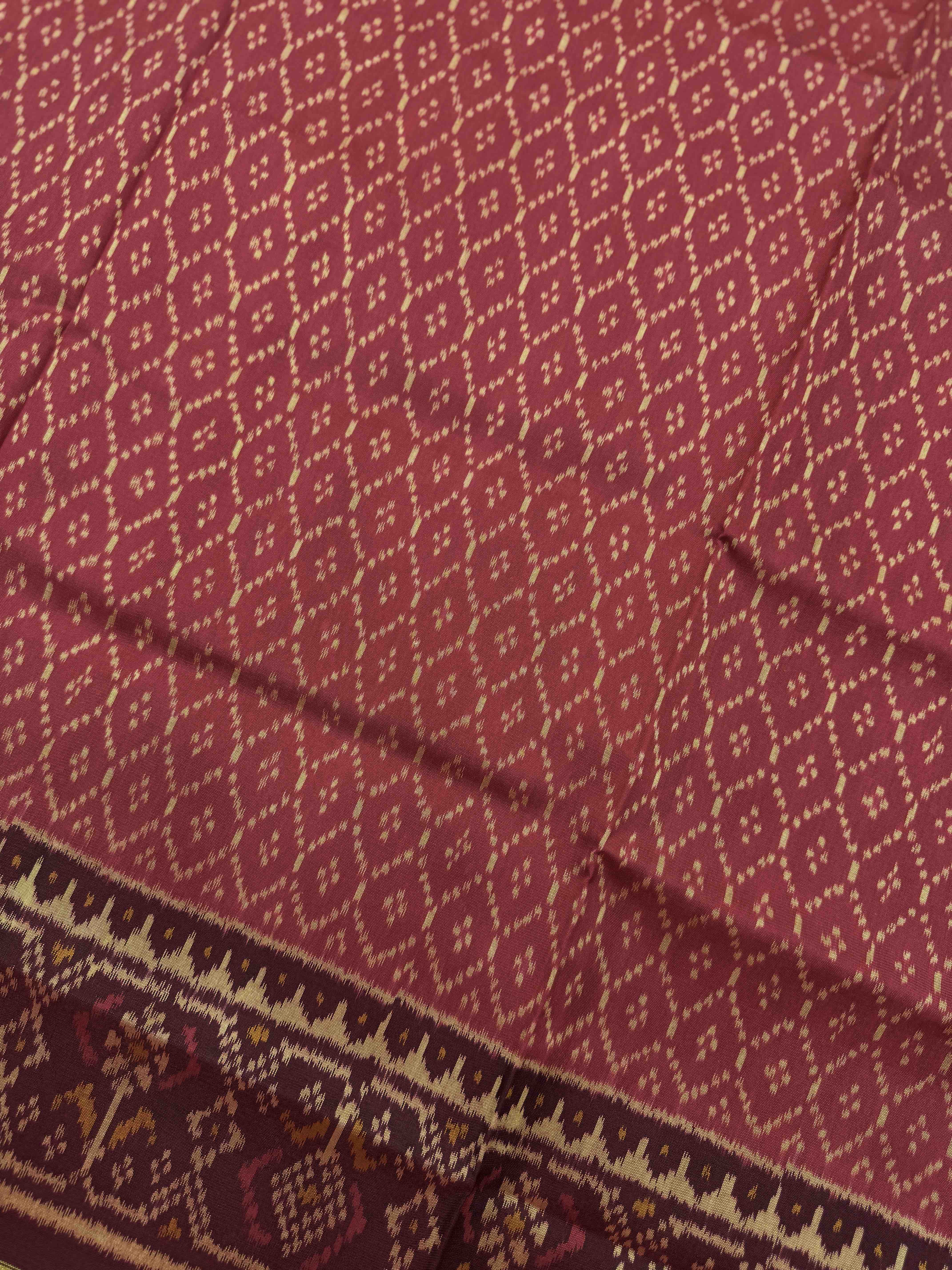 Maroon & Red Manekchok with Booty Patola Dress