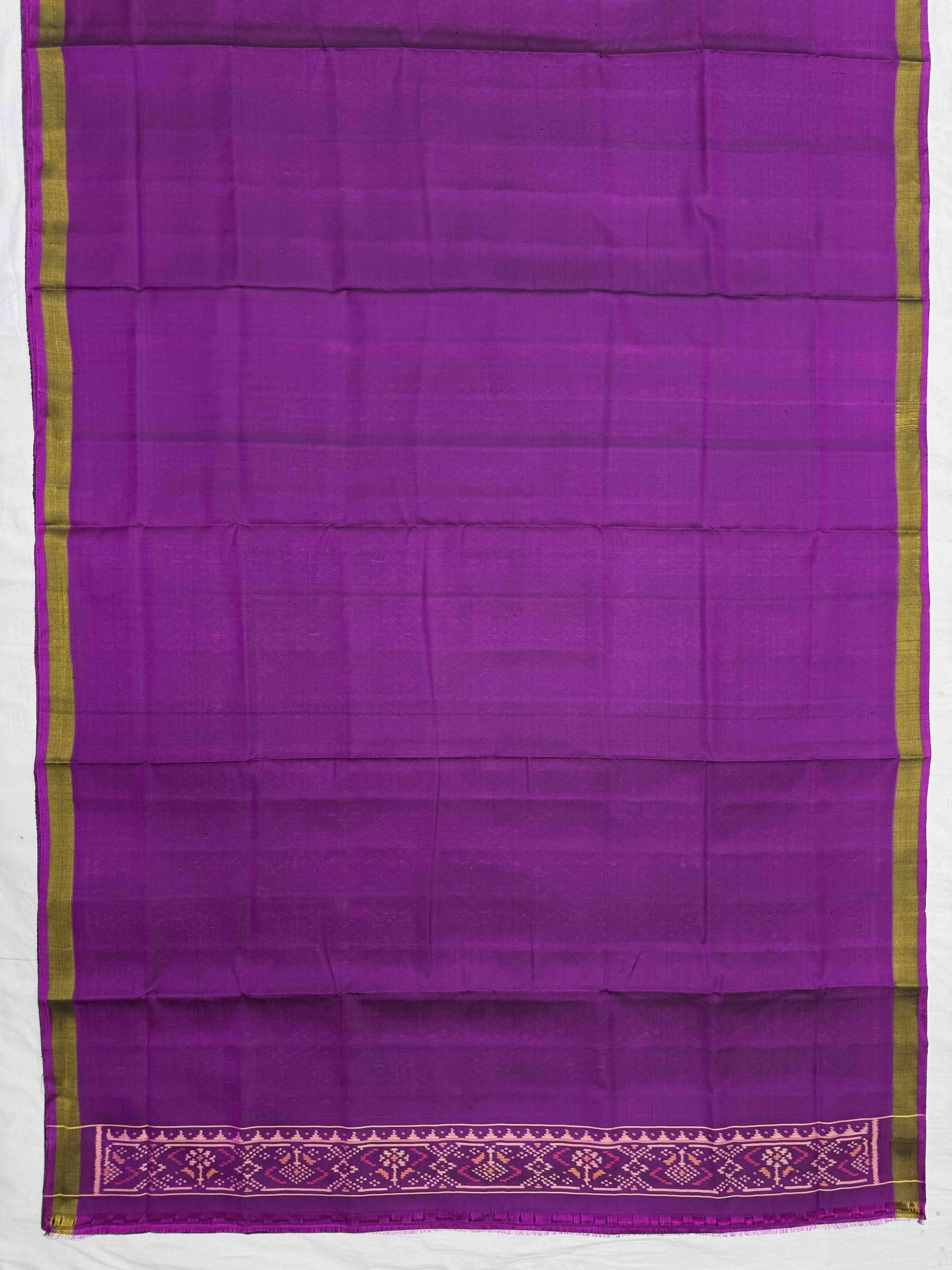 Purple & Pink Panchanda with Zig zag Linging Patola Dress